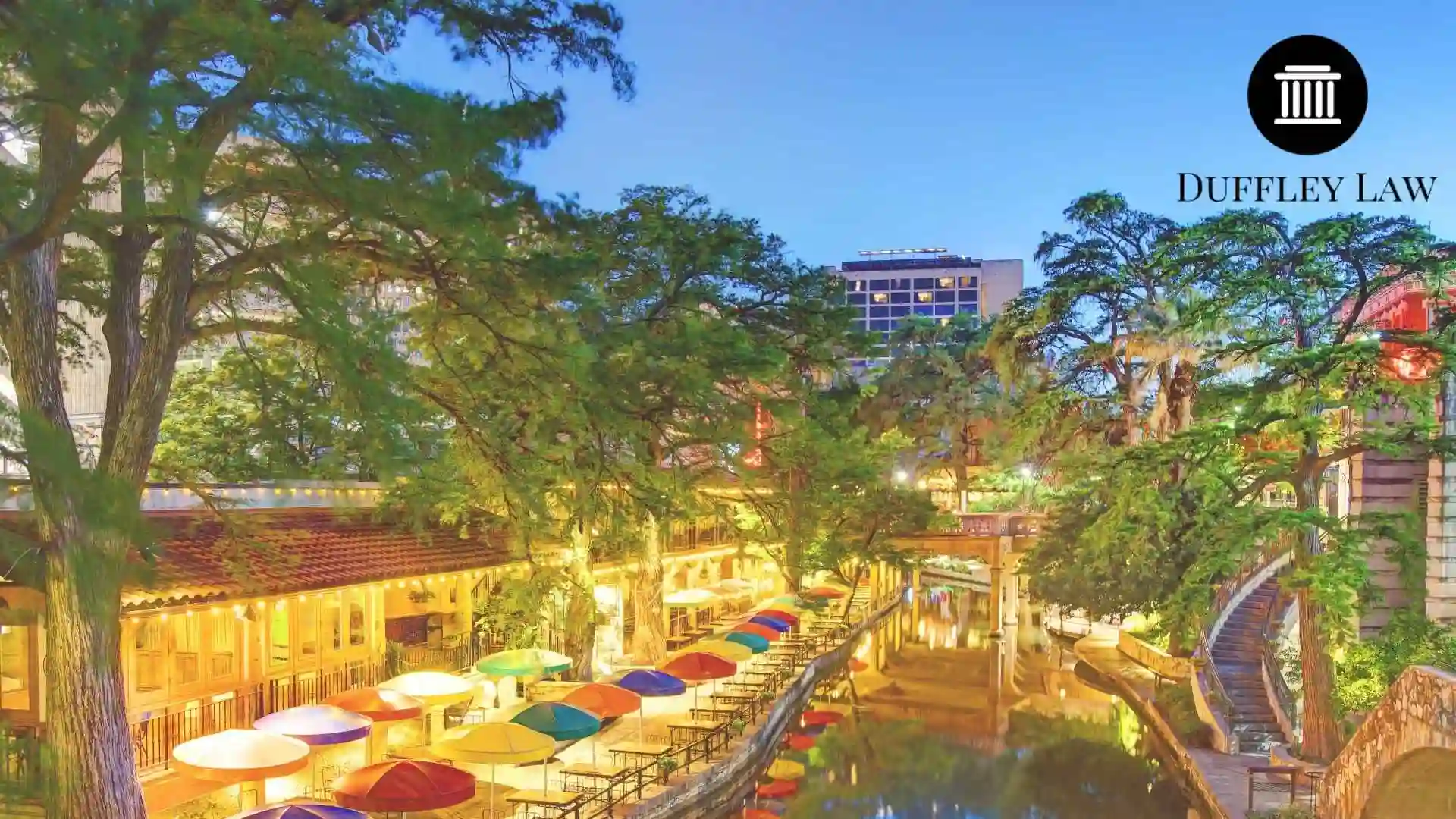 A picture of a San Antonio Plaza on the water, where estate planning services are in high demand by the residents.