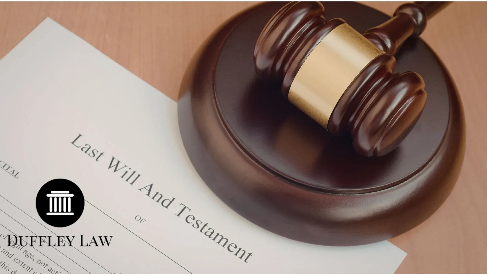 judge gavel on top of last will and testament in texas