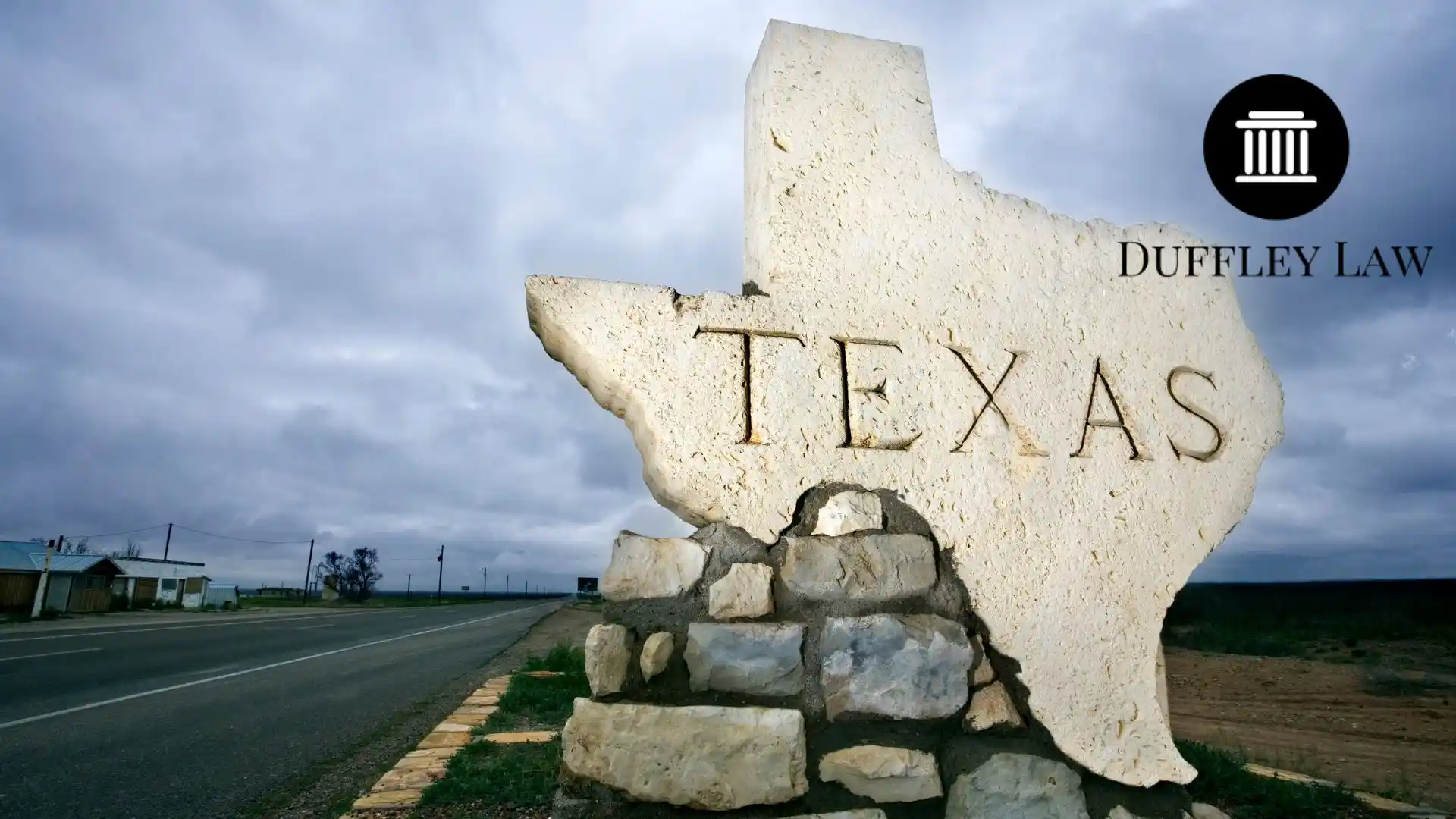 Stone signage in the shape of the state of Texas with the name in the middle, where a growing population needs probate related services.